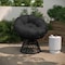 Flash Furniture Bowie Comfort Series Black Swivel Patio Chair with Black Cushion JE-5101W-BK-GG - alternate 1